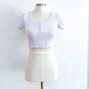 BP by Nordstrom Ribbed Crop Top XS